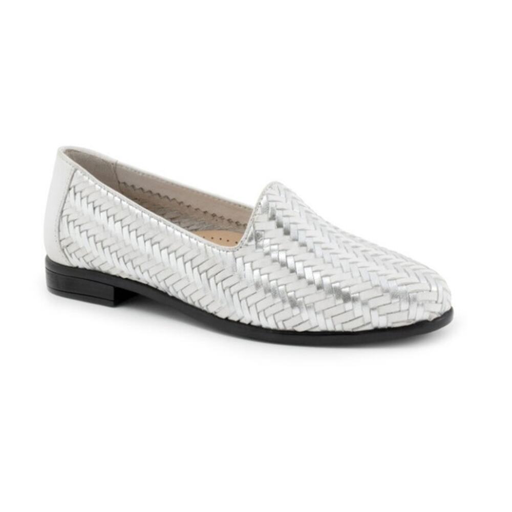 TROTTER Womens NEW Woven Leather Liz Slip-on Loafers / Size 6.5 Narrow